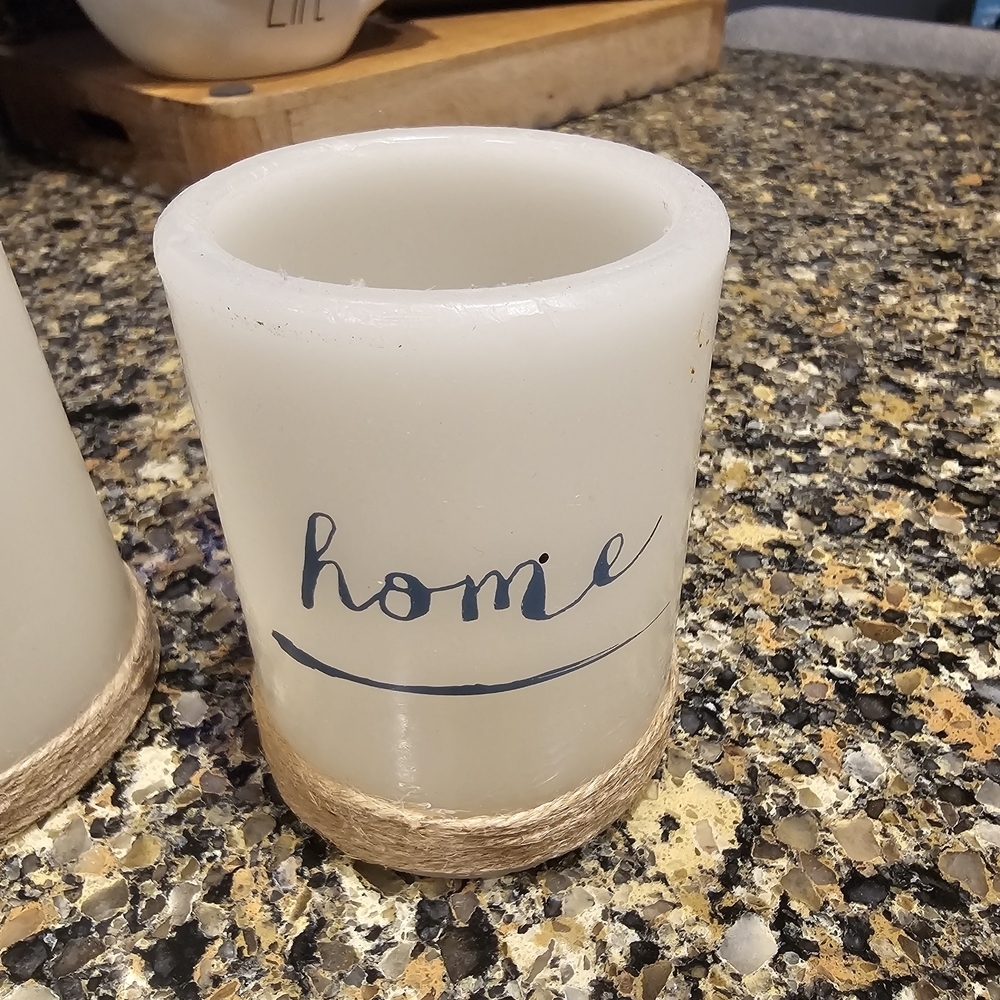 Laura Ashley Rustic Cream Candle Set with Jute Accent - Picture 8 of 8
